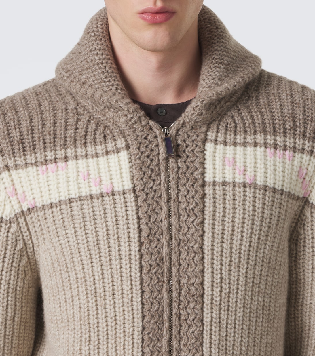 God's True Cashmere - Dudley cashmere cardigan with amethyst