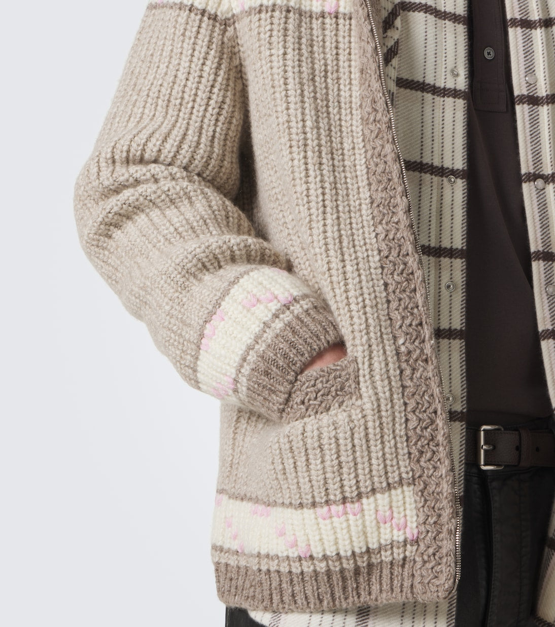 God's True Cashmere - Dudley cashmere cardigan with amethyst