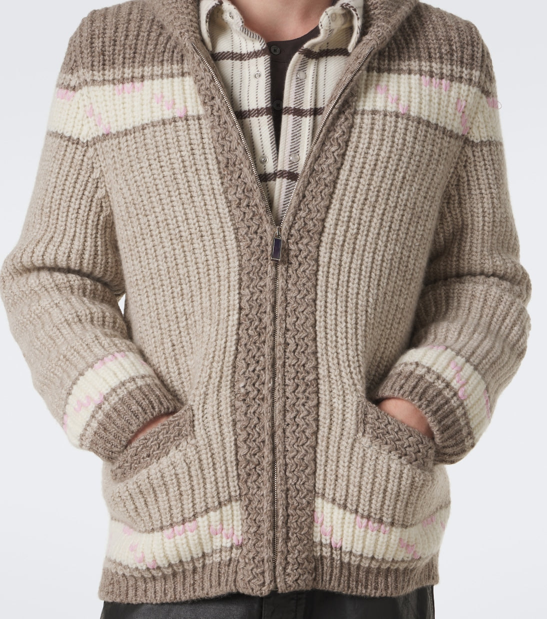 God's True Cashmere - Dudley cashmere cardigan with amethyst