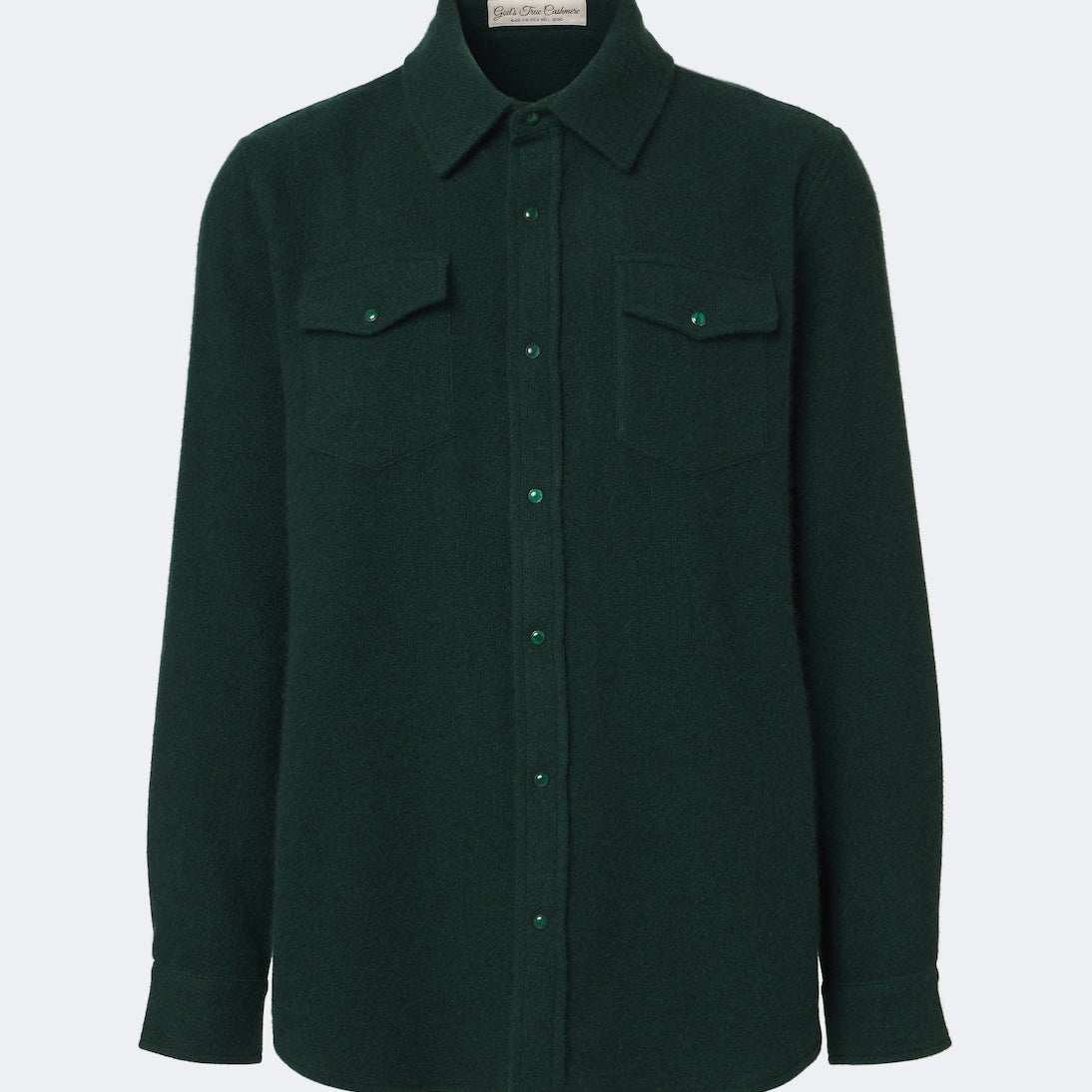 God's True Cashmere - Cashmere shirt with malachite