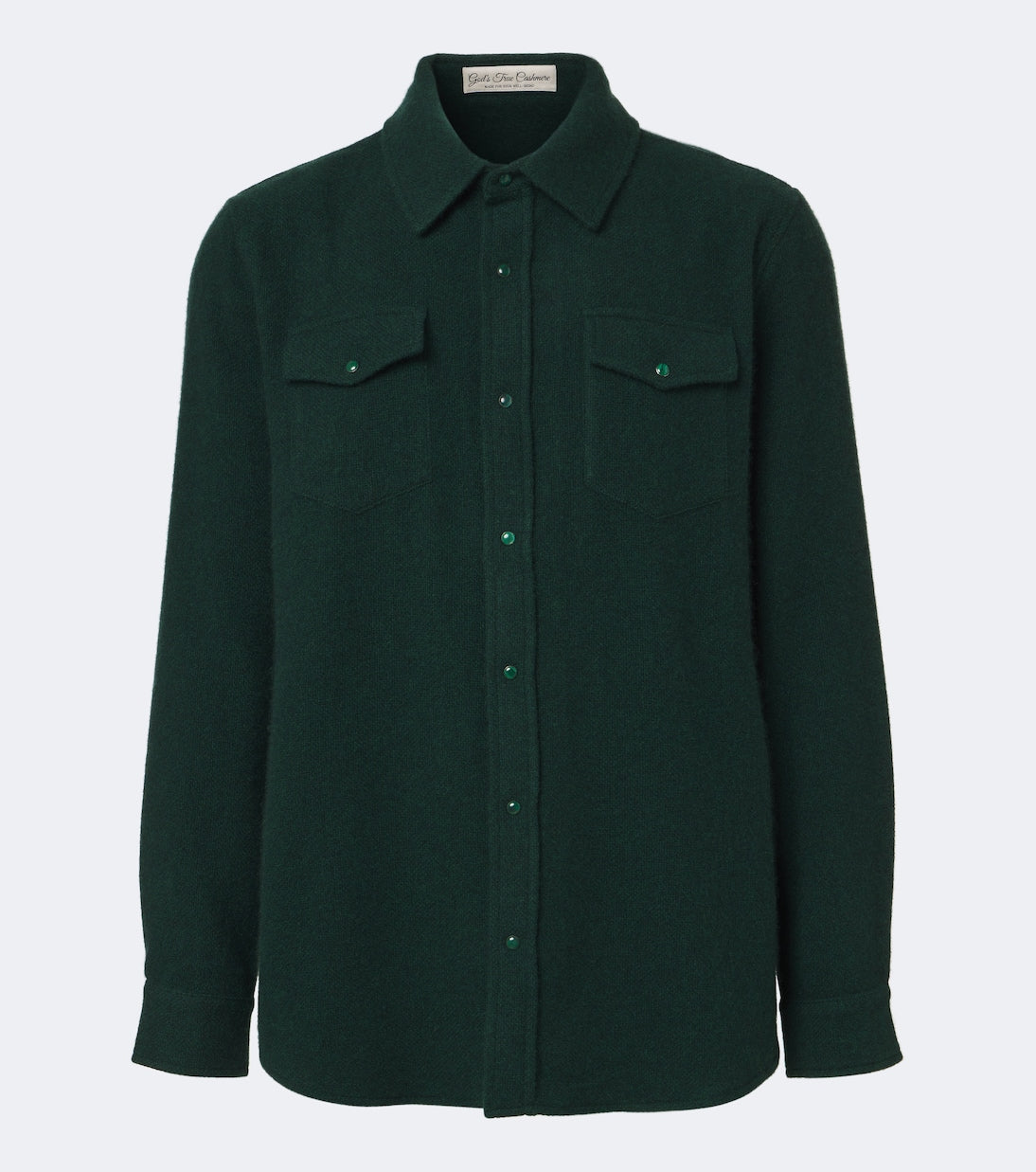 God's True Cashmere - Cashmere shirt with malachite