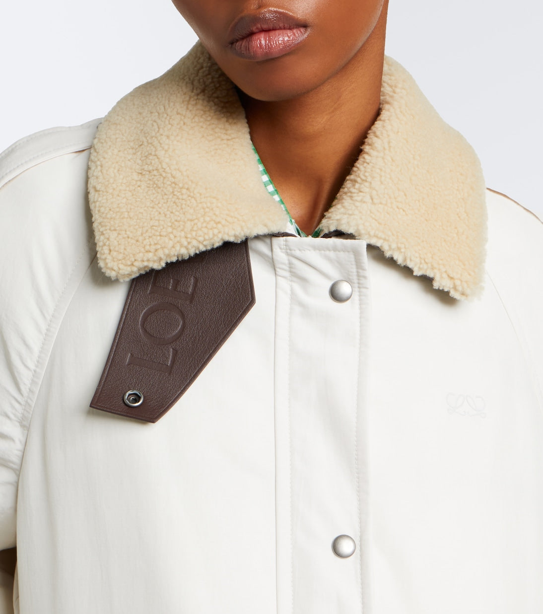 Loewe - Shearling-trimmed cotton-blend blouson jacket