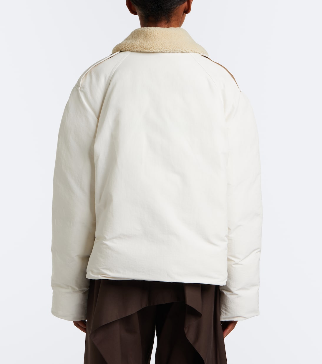 Loewe - Shearling-trimmed cotton-blend blouson jacket
