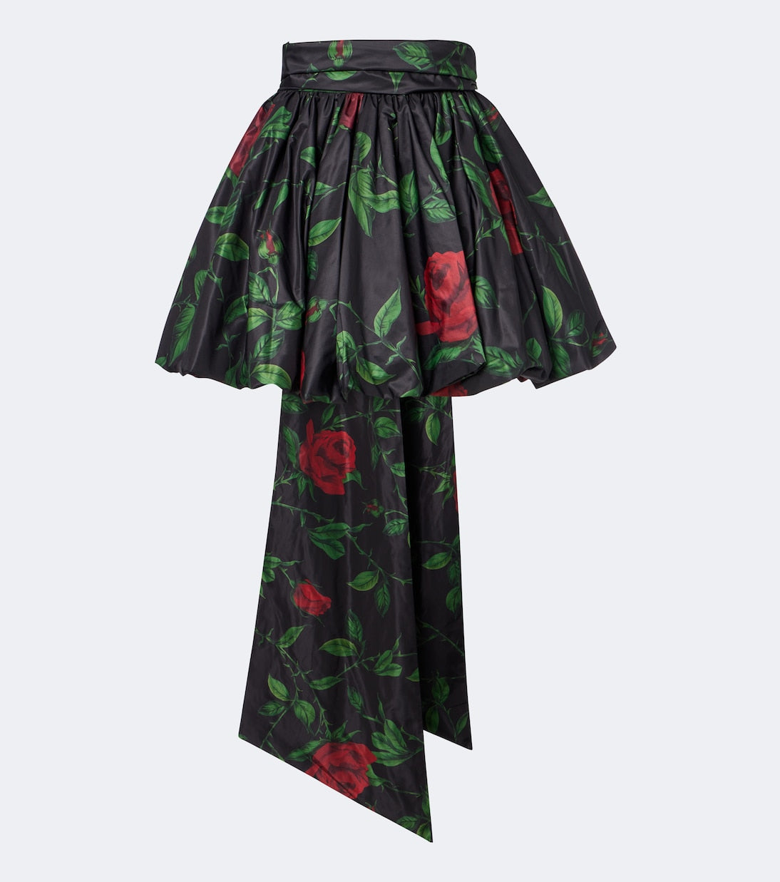 Blumarine - Bow-detail floral taffeta miniskirt