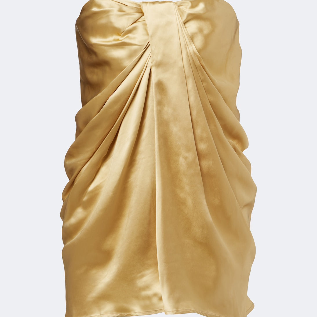 Tove - Eden gathered silk satin bustier top