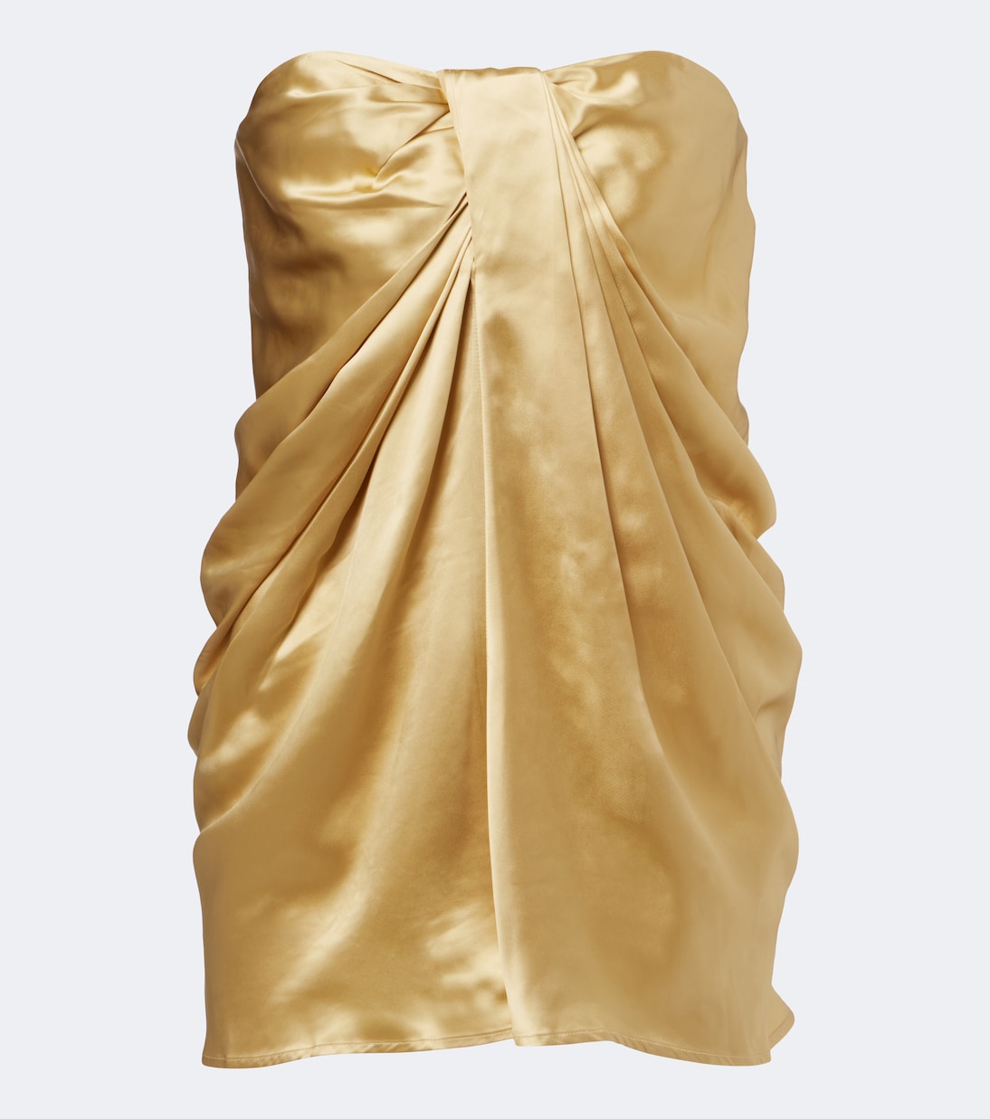 Tove - Eden gathered silk satin bustier top