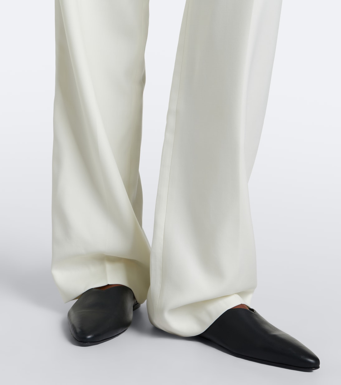 Tove - Albertine ruched virgin wool wide-leg pants
