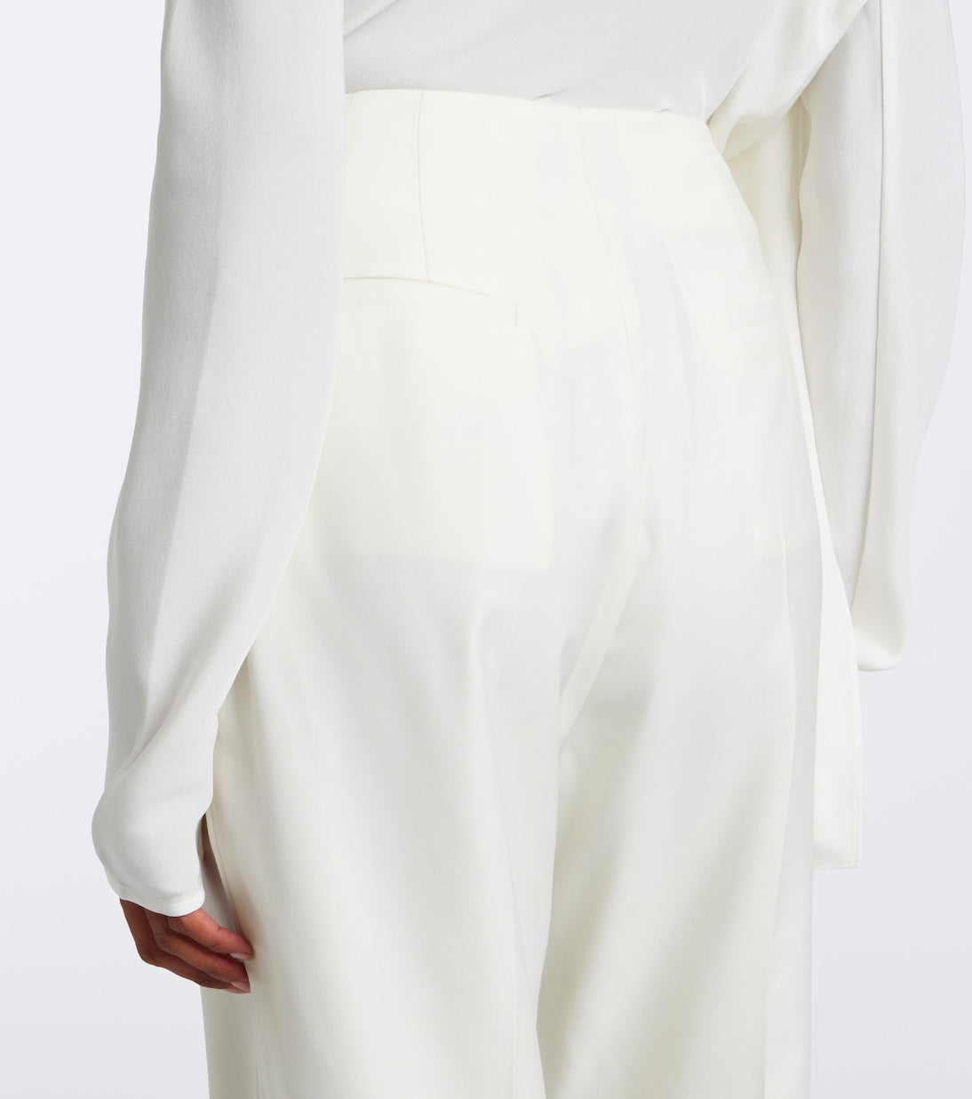 Tove - Albertine ruched virgin wool wide-leg pants