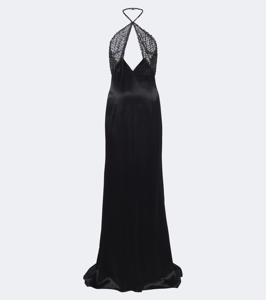 The Attico - Cutout embellished satin gown