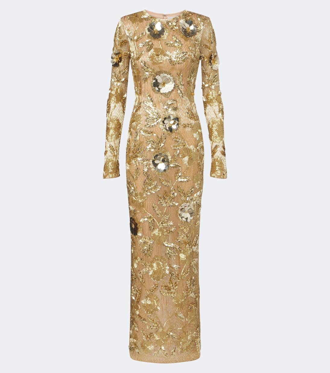 Rachel Gilbert - Pierre embellished floral-appliqué gown