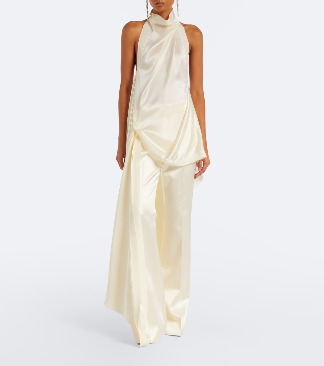 Danielle Frankel - Bridal Daulton wool and silk flared pants