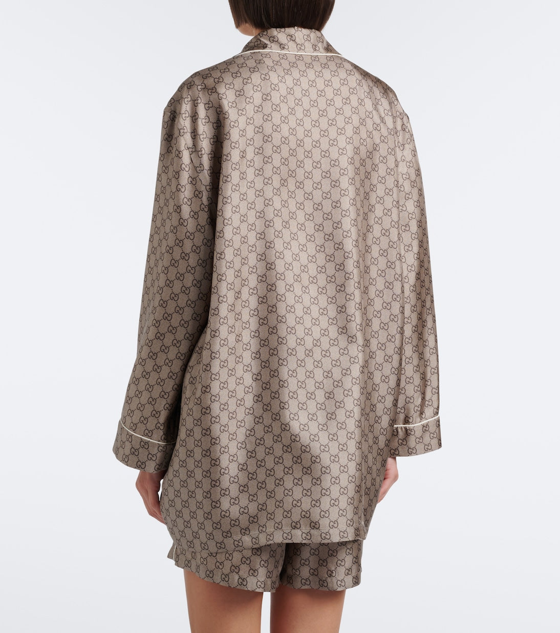 Gucci - GG silk twill pajama shirt