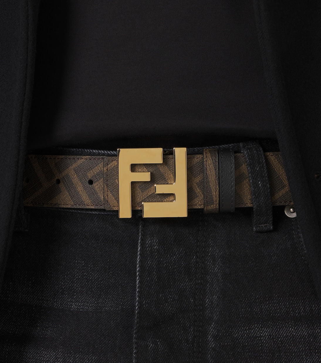 Fendi - FF Zucca reversible leather belt
