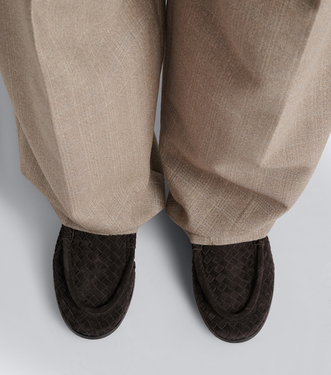 Bottega Veneta - Silenzio Intrecciato suede loafers