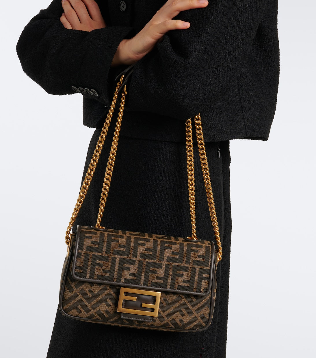 Fendi - Baguette® Mini FF Zucca shoulder bag