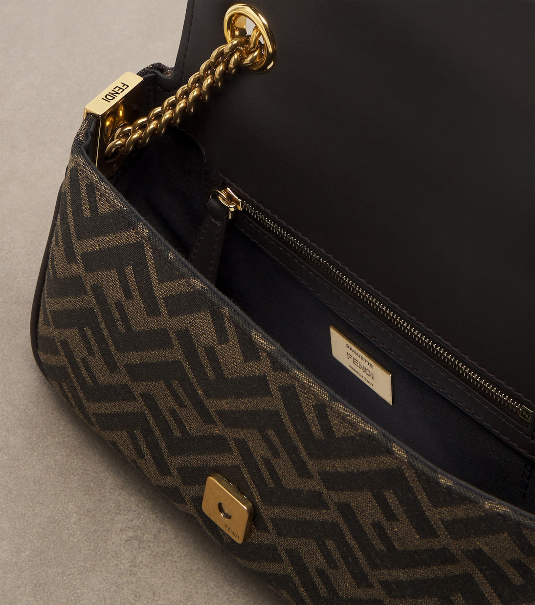 Fendi - Baguette® Mini FF Zucca shoulder bag