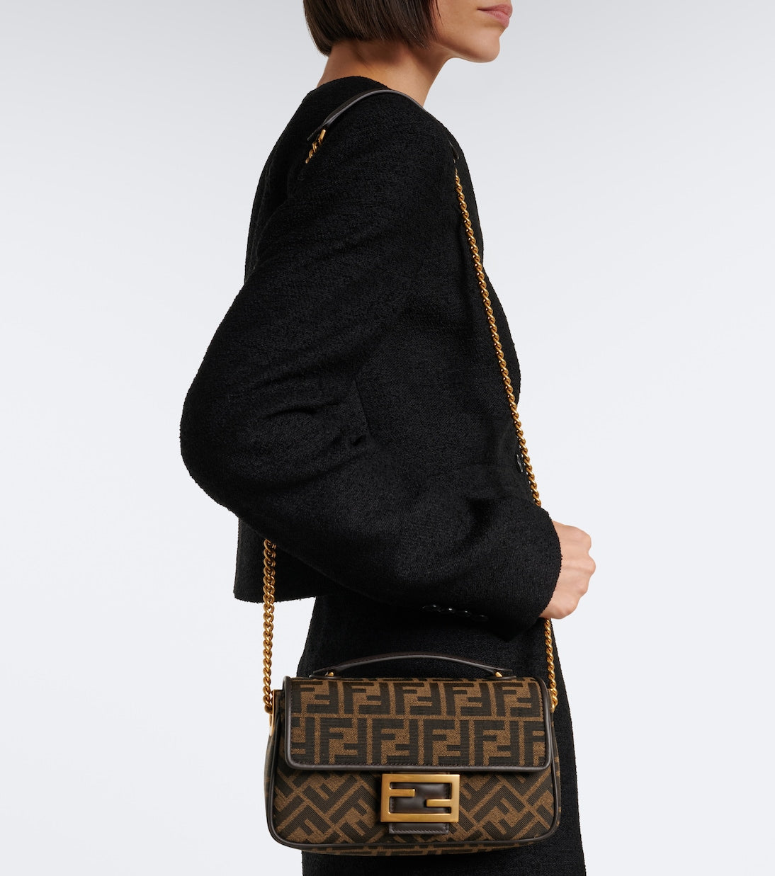 Fendi - Baguette® Mini FF Zucca shoulder bag