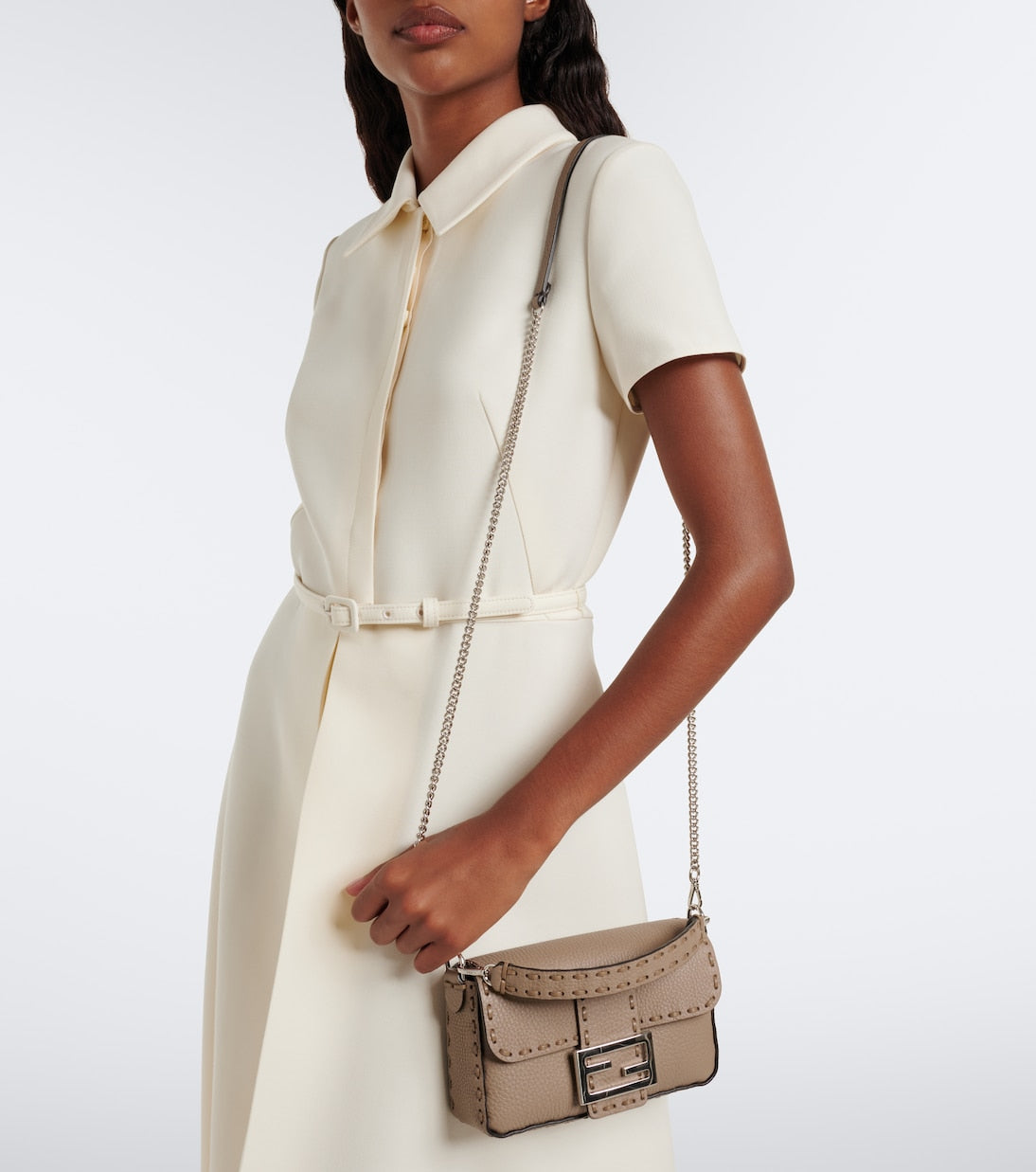 Fendi - Baguette® Mini leather top-handle bag