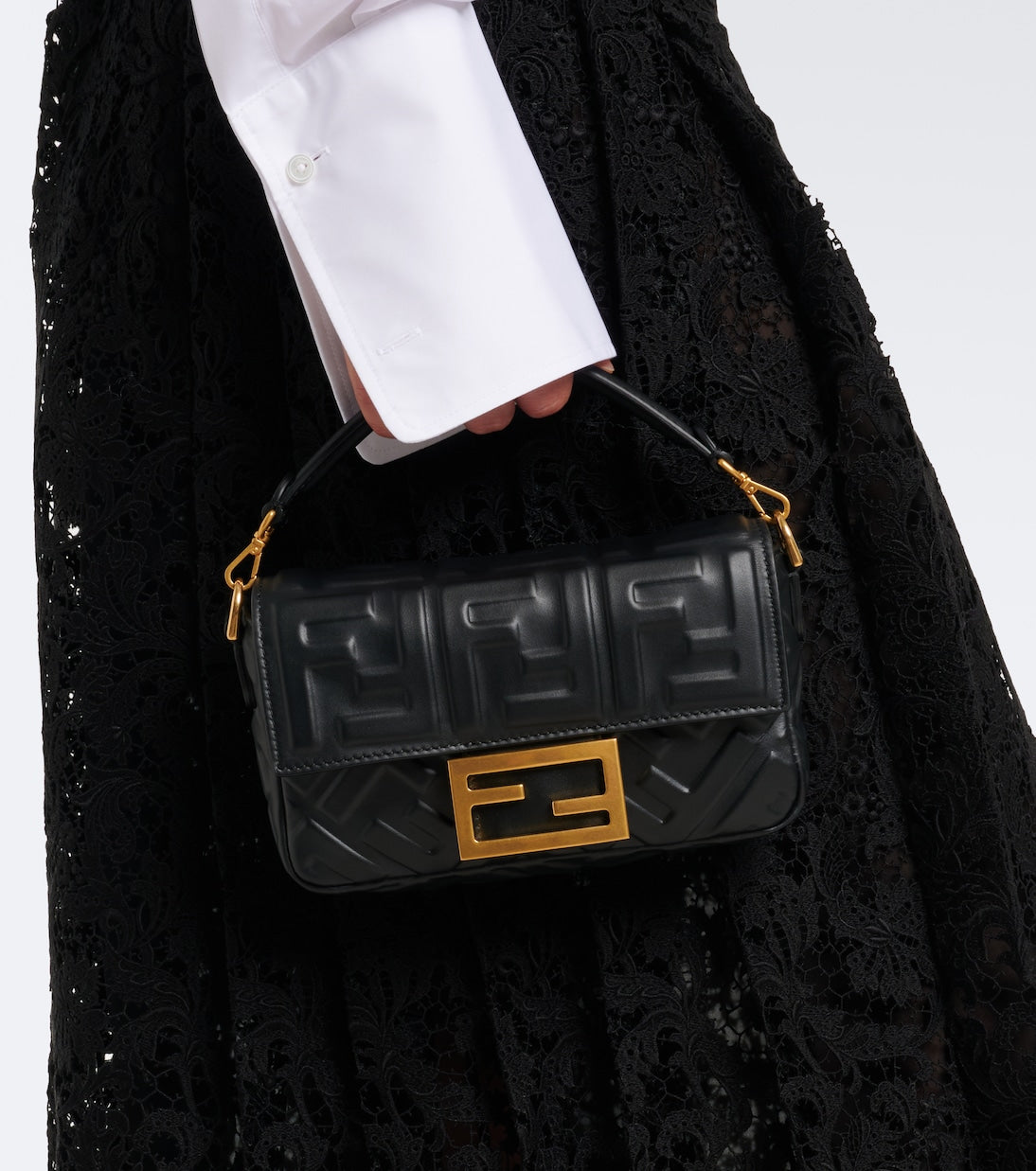 Fendi - Baguette® Mini leather top-handle bag