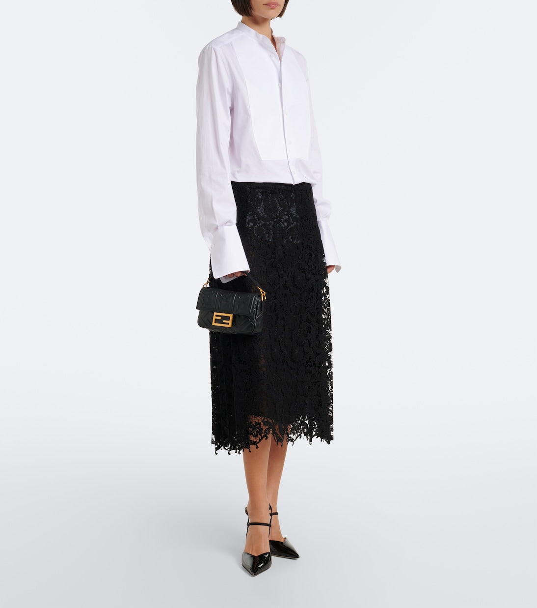Fendi - Baguette® Mini leather top-handle bag