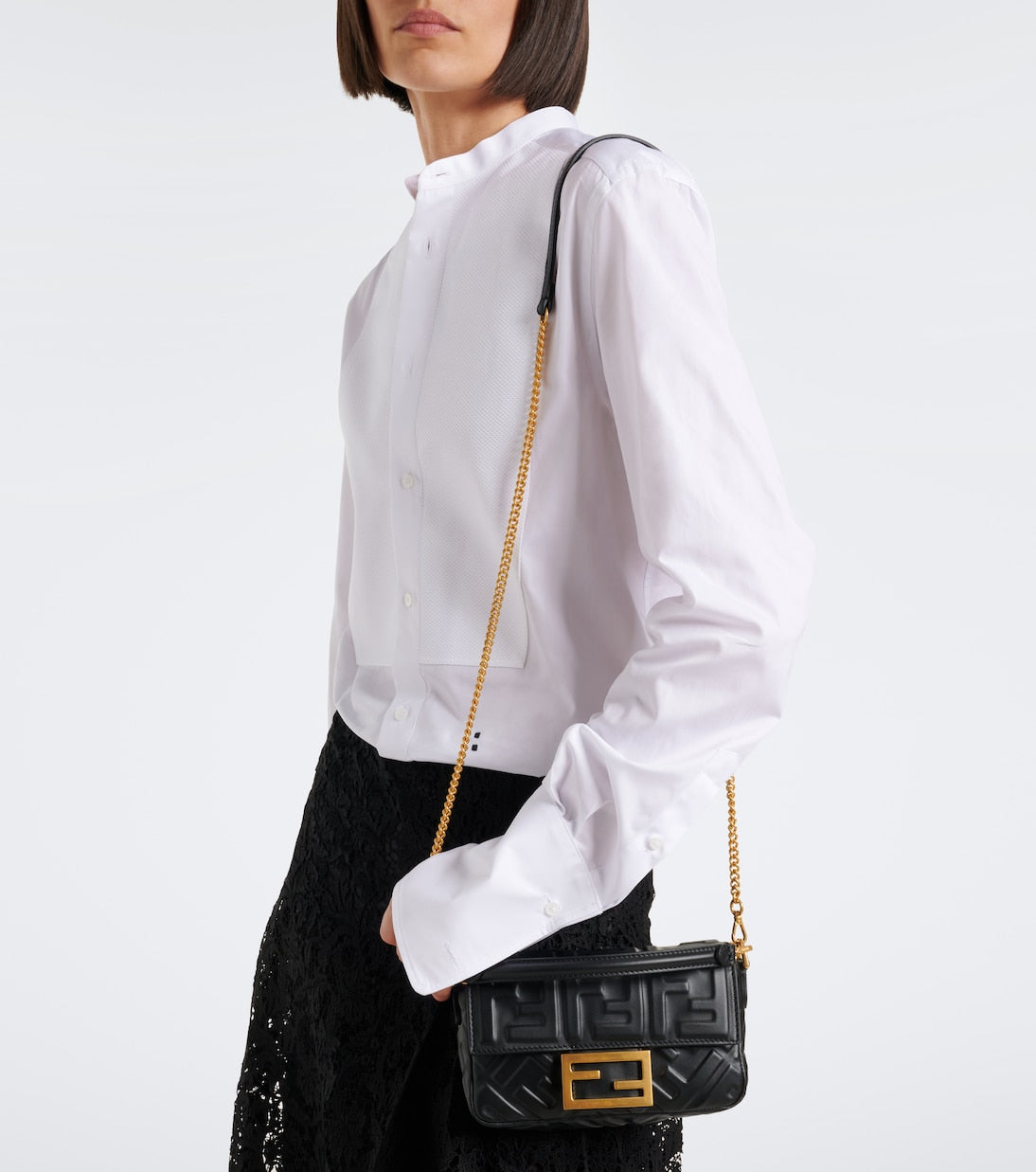 Fendi - Baguette® Mini leather top-handle bag