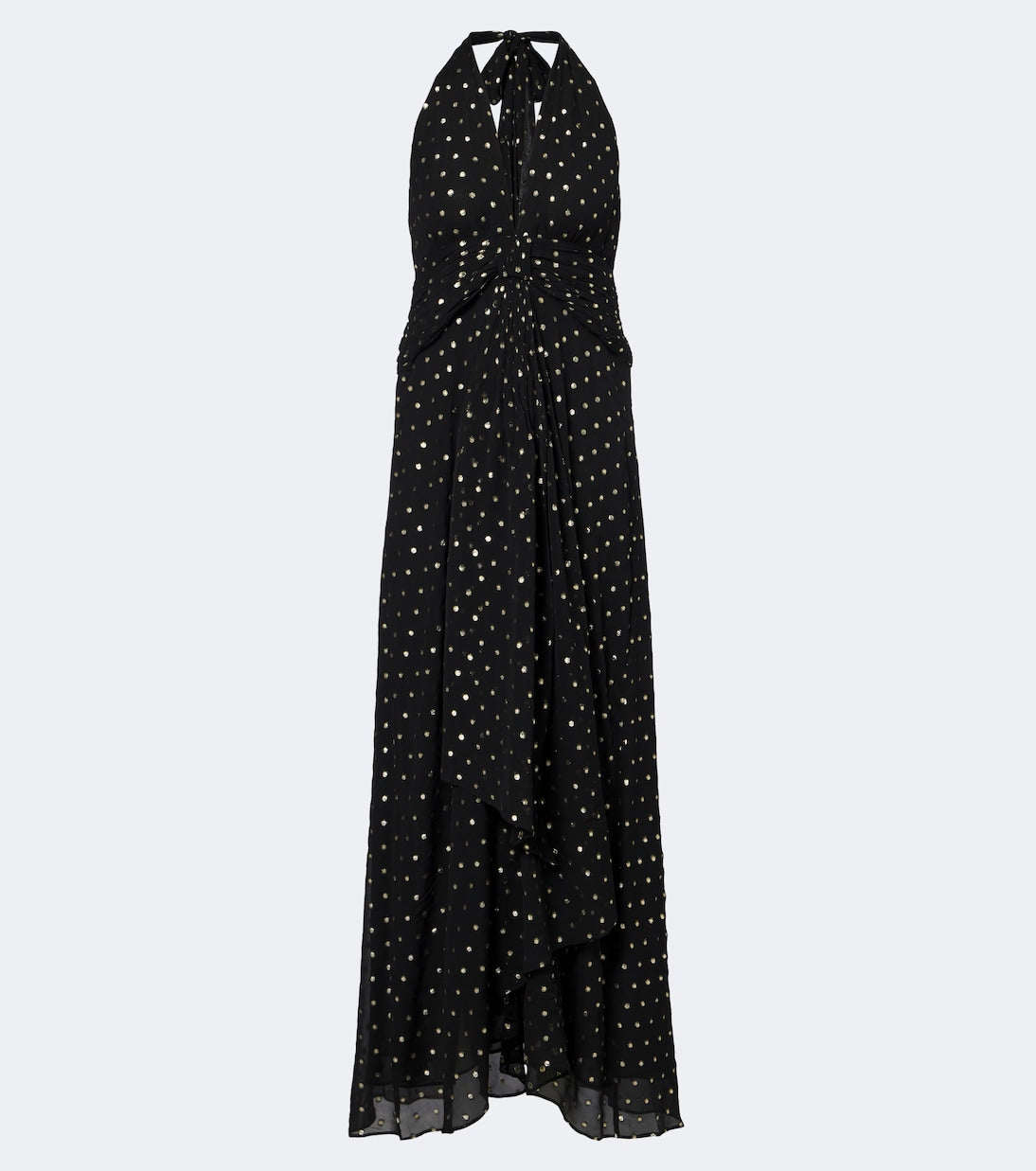 Rixo - Alaina polka-dot halterneck maxi dress