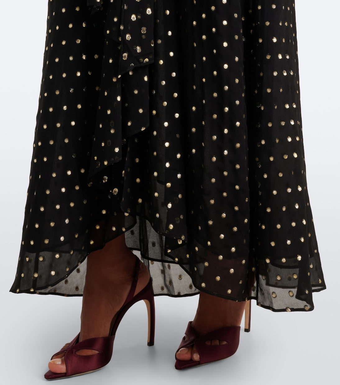 Rixo - Alaina polka-dot halterneck maxi dress