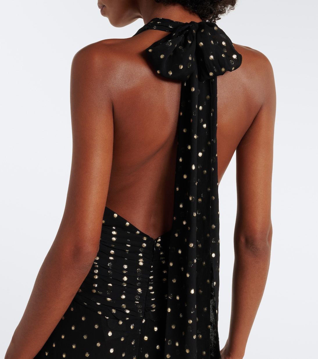 Rixo - Alaina polka-dot halterneck maxi dress