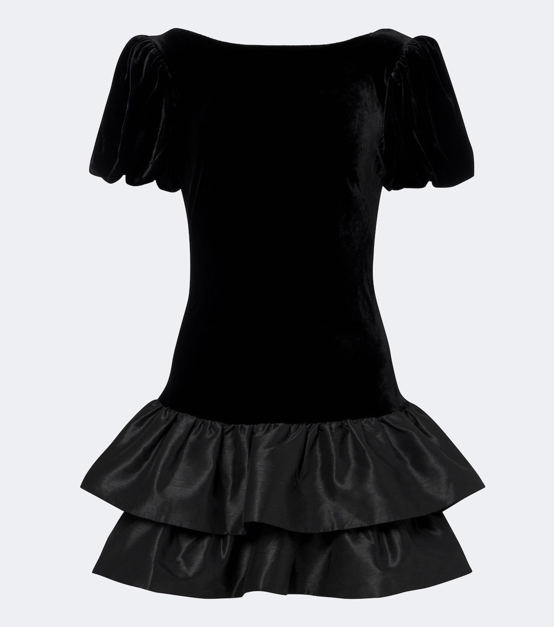 Rixo - Anabella tiered velvet minidress