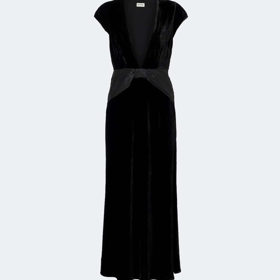 Rixo - Arlette draped velvet midi dress