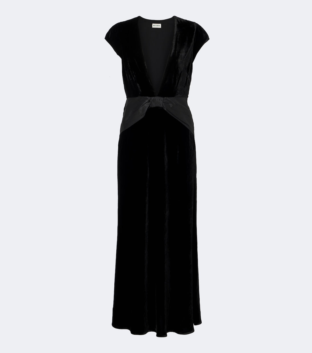 Rixo - Arlette draped velvet midi dress
