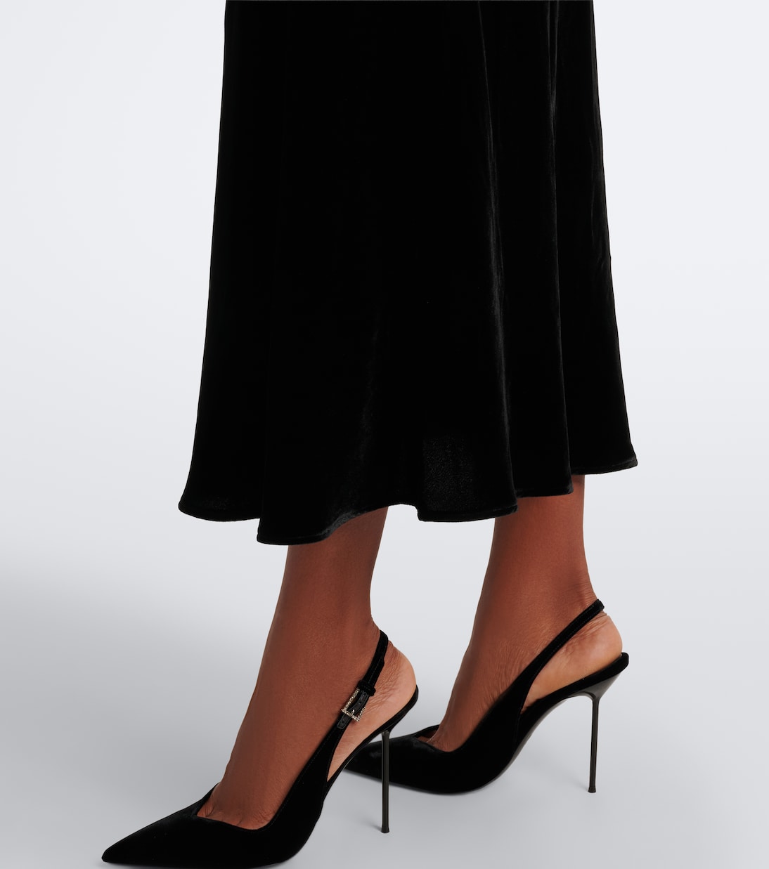 Rixo - Arlette draped velvet midi dress