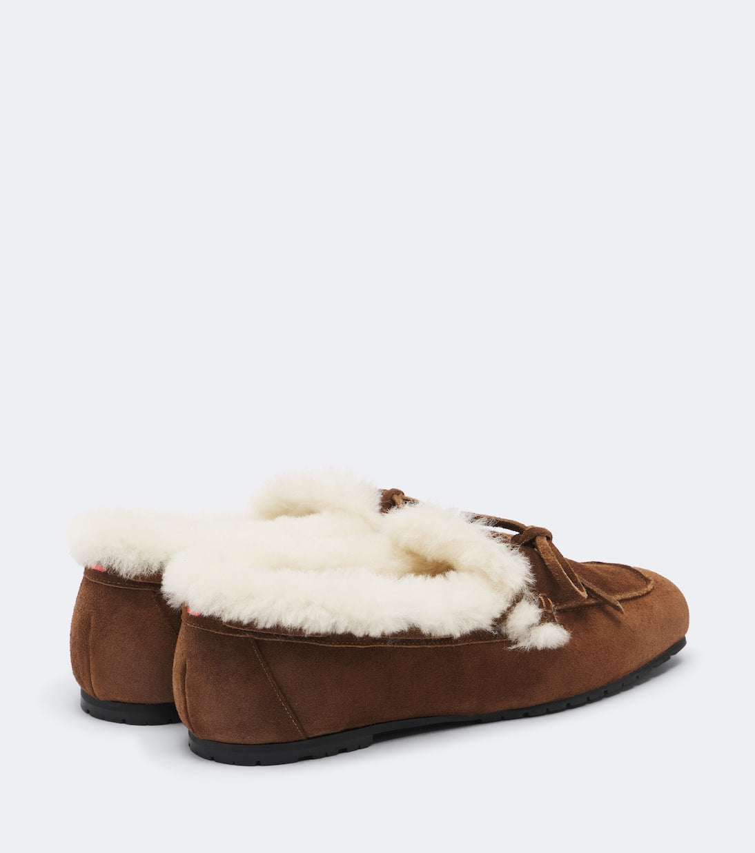 Aeyde - Jasper shearling-lined suede boat shoes