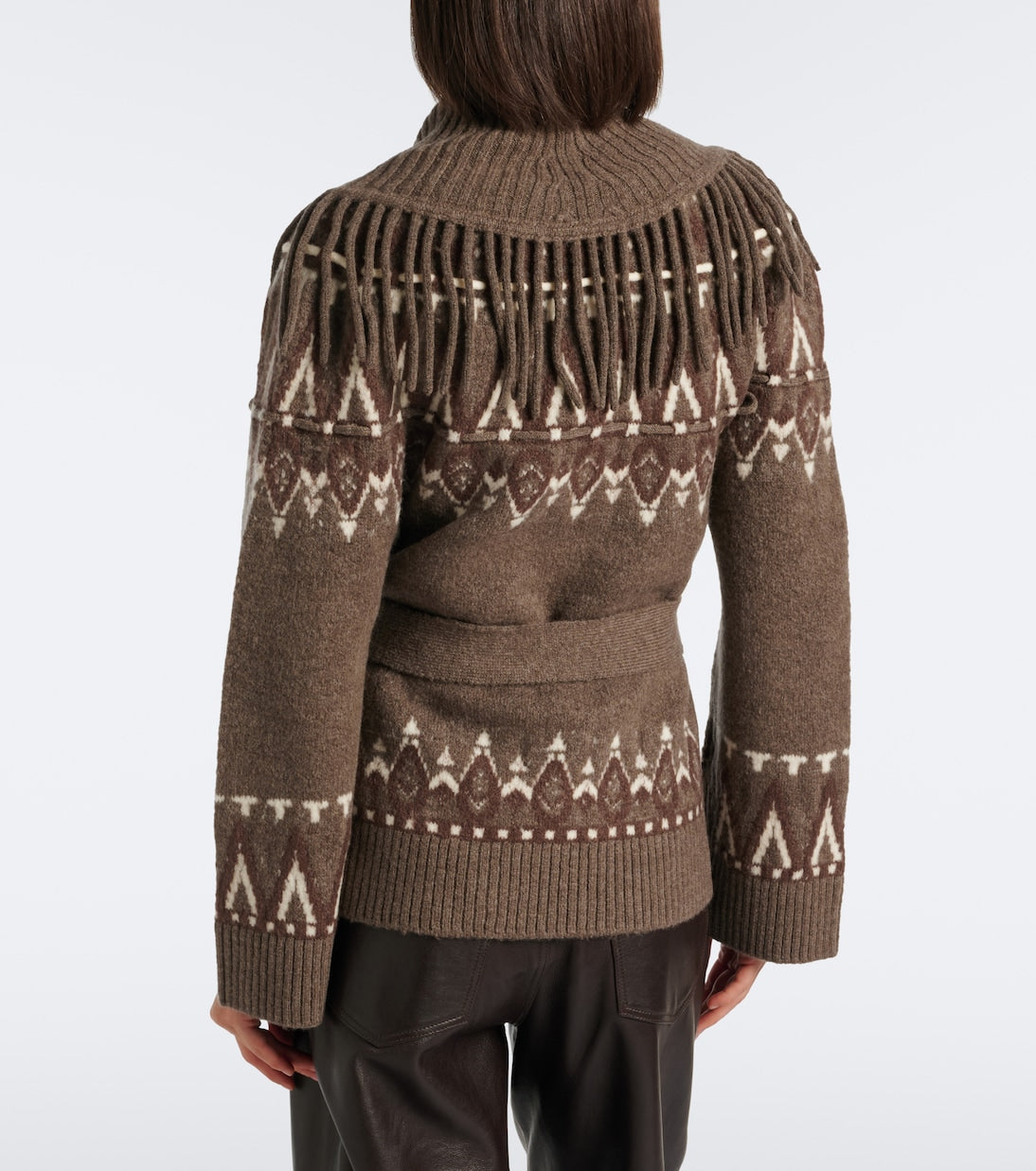 Simkhai - Anaise Fair Isle wool-blend wrap cardigan