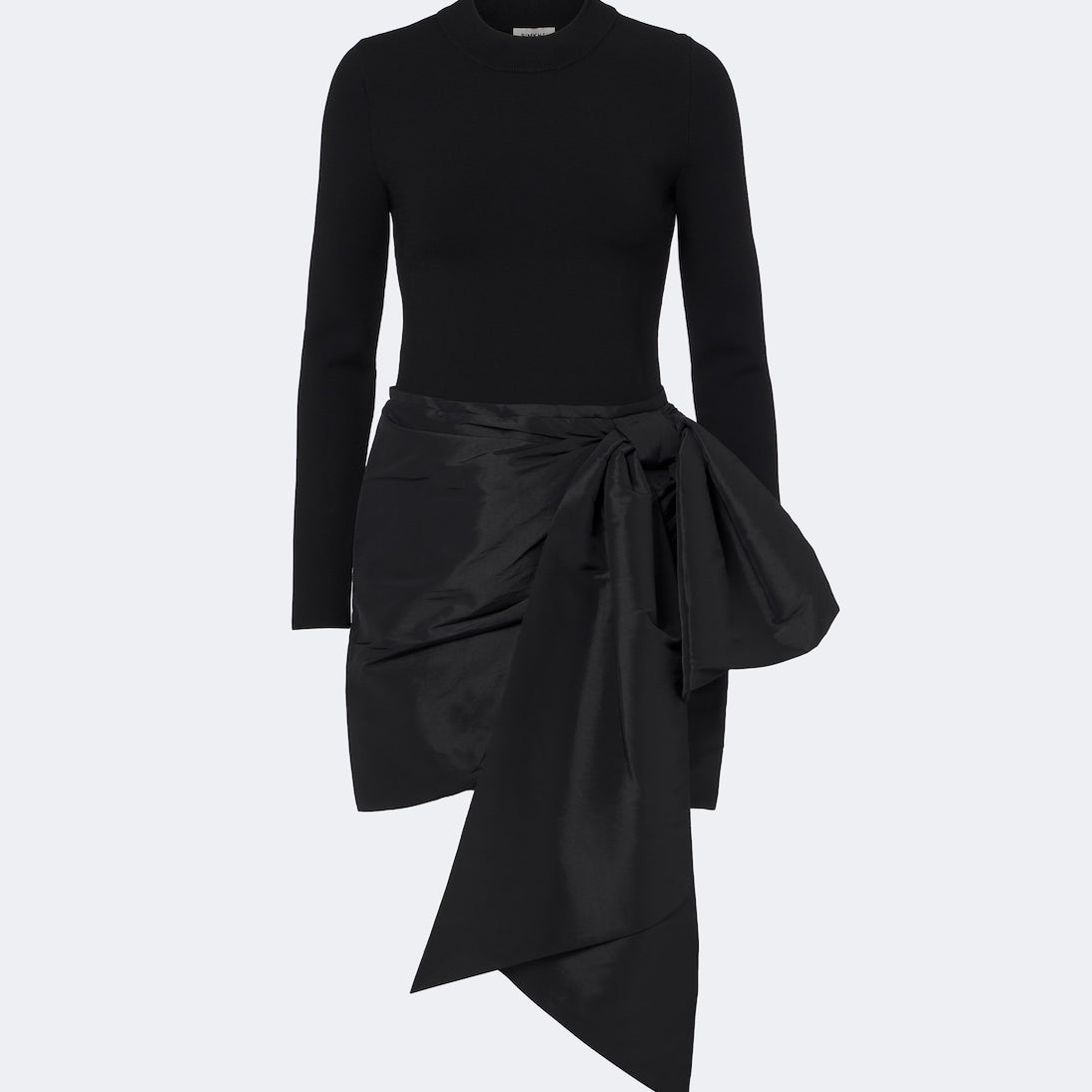Simkhai - Bow-detail knitted taffeta minidress