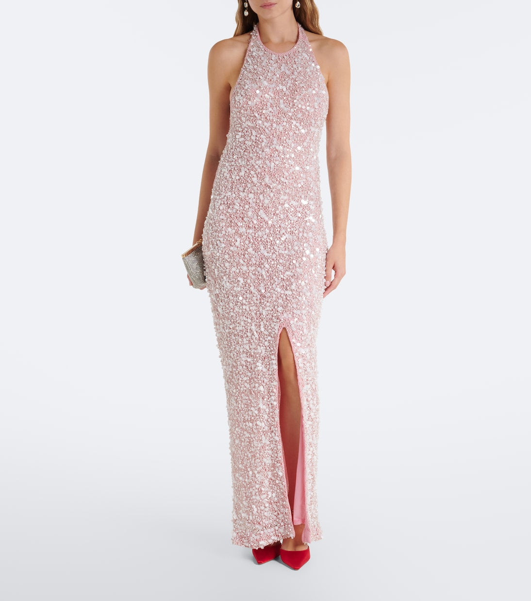 Là Fuori - Isolde sequined halterneck gown