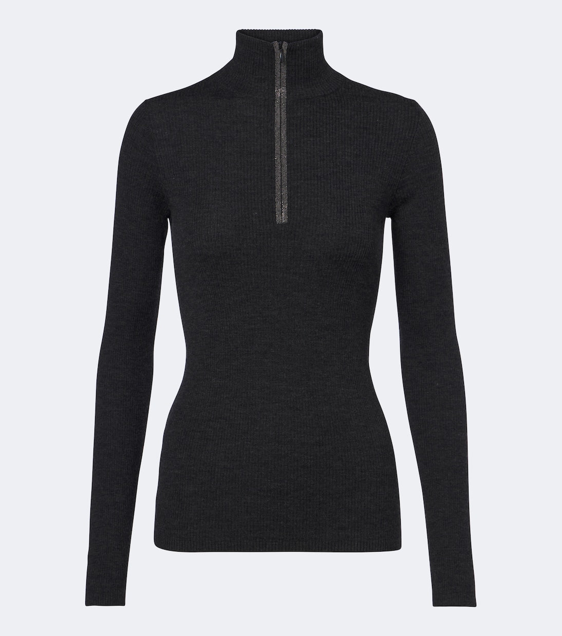 Brunello Cucinelli - Monili wool and cashmere half-zip sweater