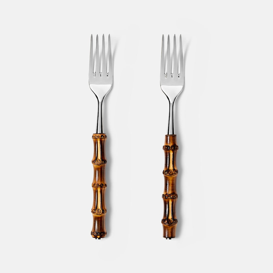 Gucci - Bamboo set of 2 stainless steel forks