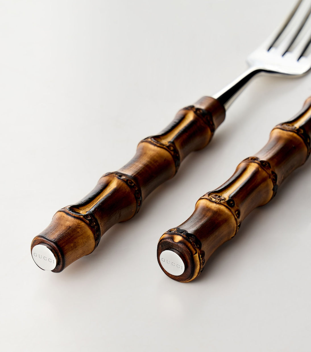 Gucci - Bamboo set of 2 stainless steel forks