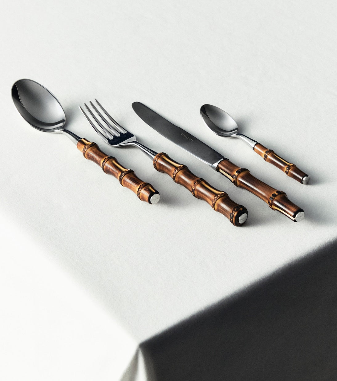 Gucci - Bamboo set of 2 stainless steel forks