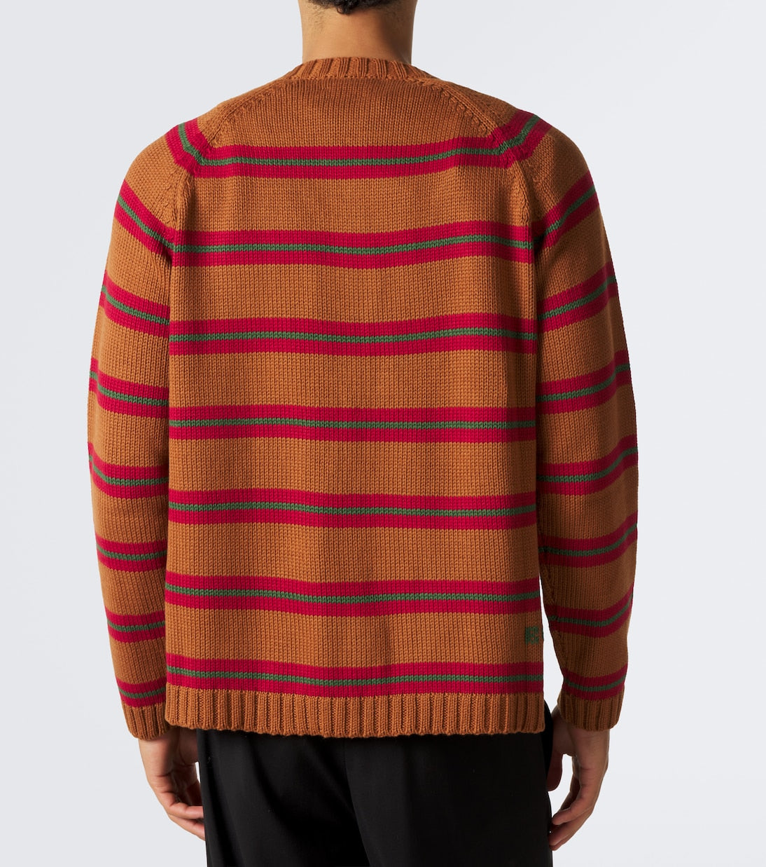 Bode - Holly striped cotton and wool cardigan