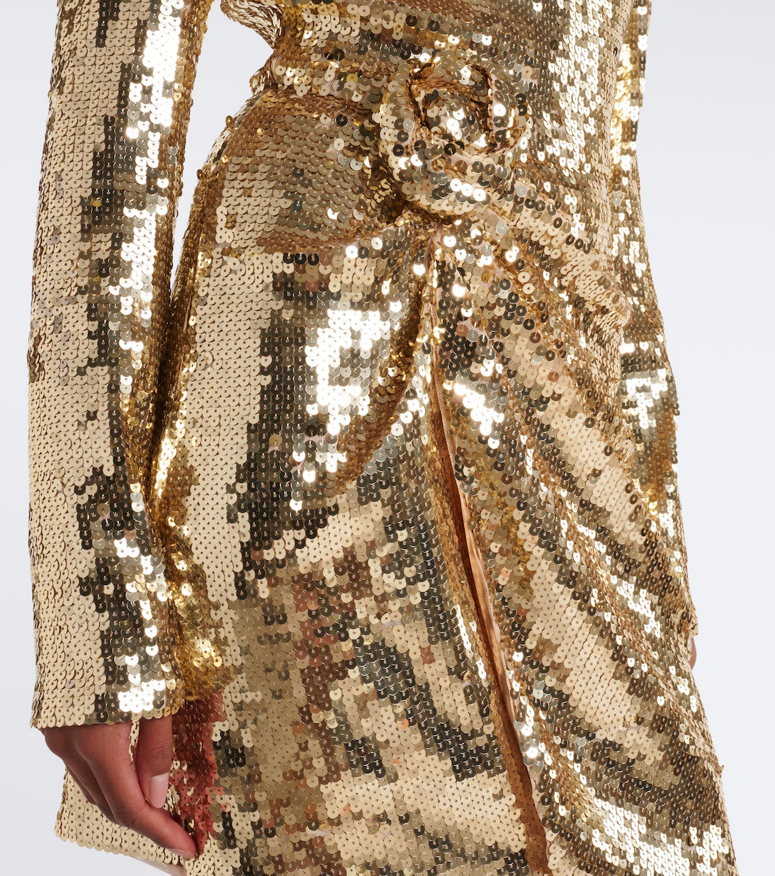 Rotate - Gathered sequined minidress