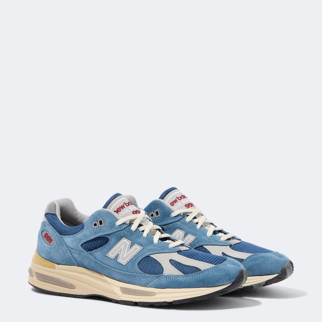 New Balance - Made in UK 991V1 suede-trimmed sneakers