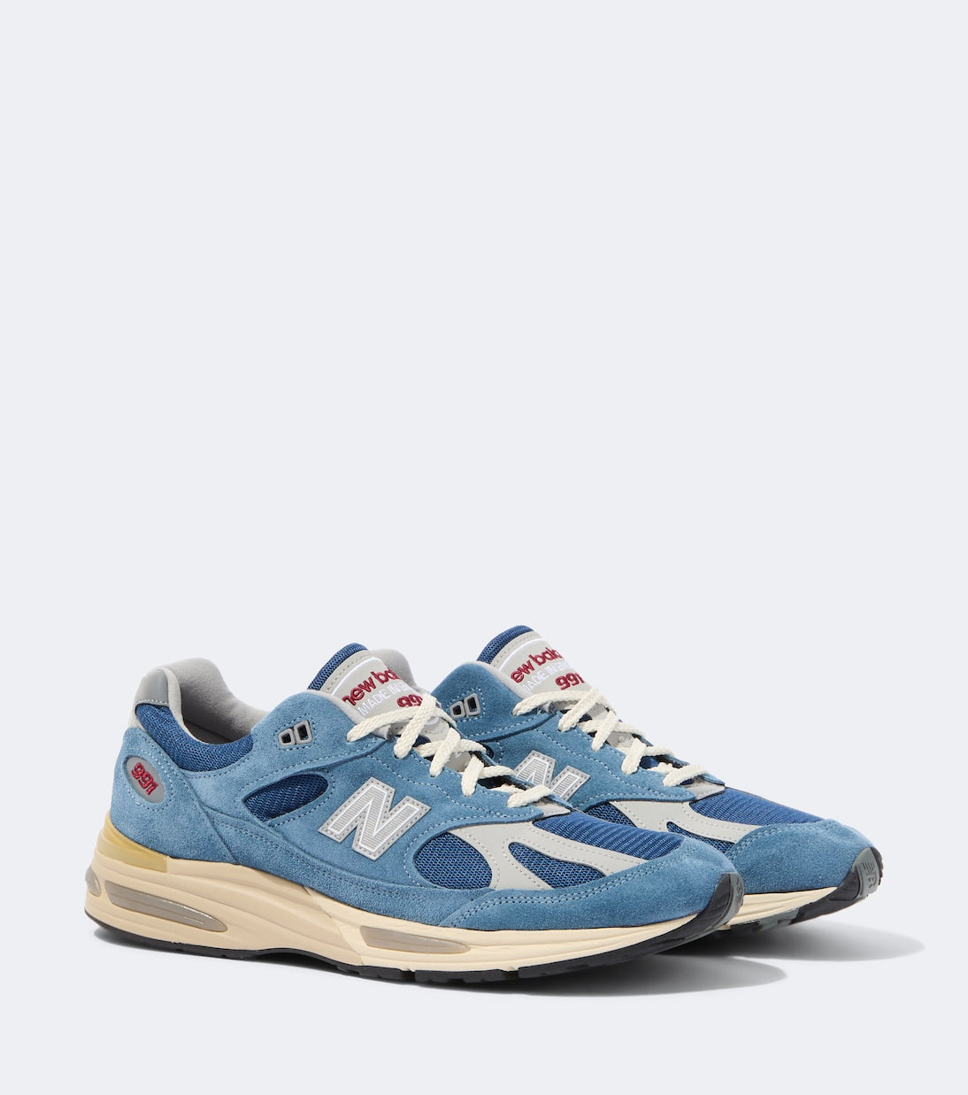 New Balance - Made in UK 991V1 suede-trimmed sneakers