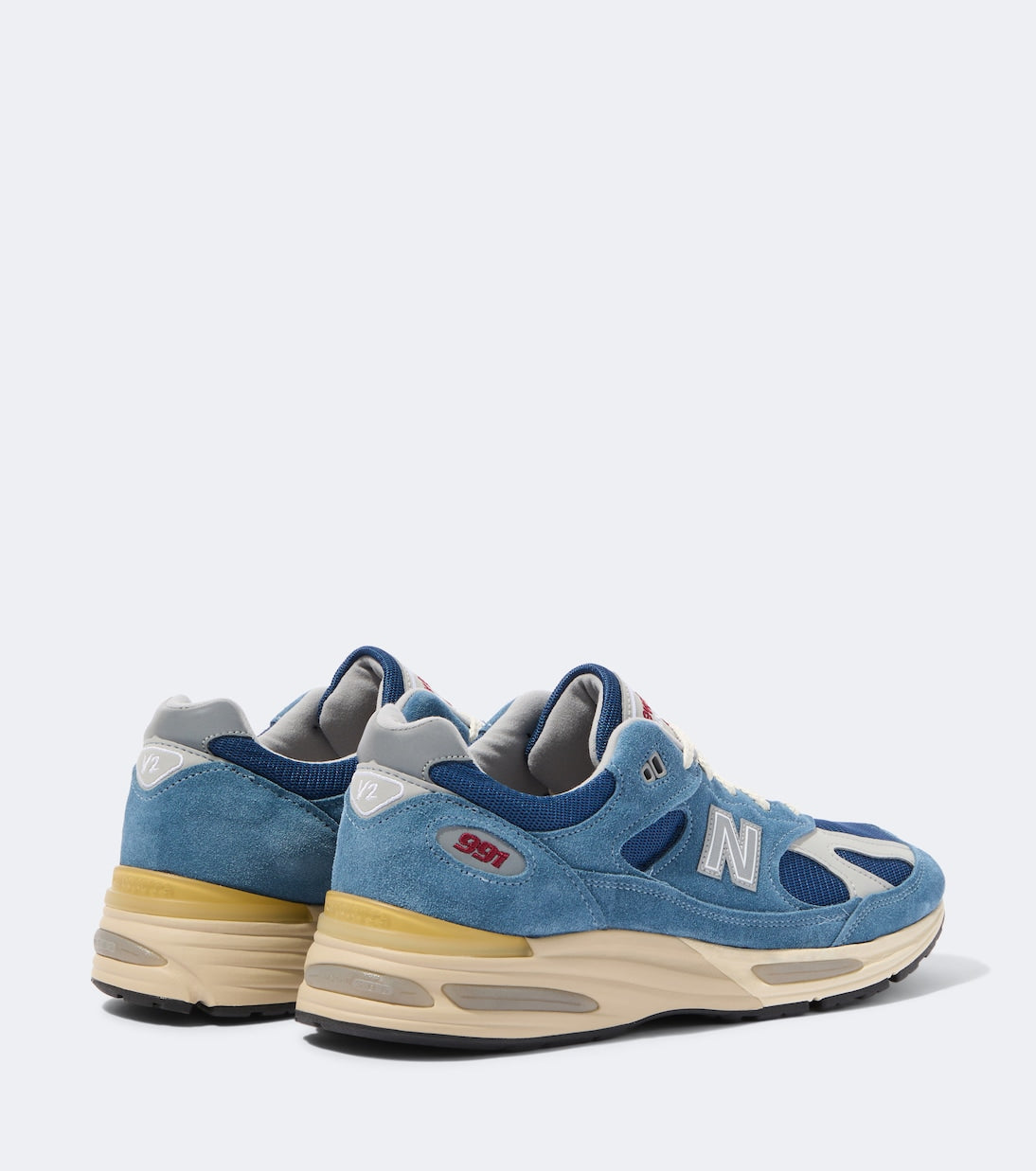 New Balance - Made in UK 991V1 suede-trimmed sneakers