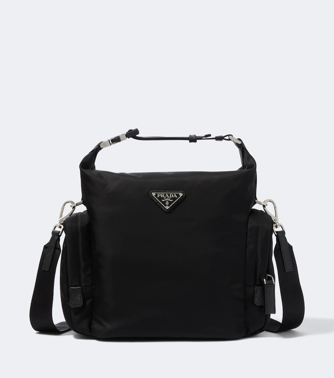 Prada - Re-Nylon leather-trimmed shoulder bag