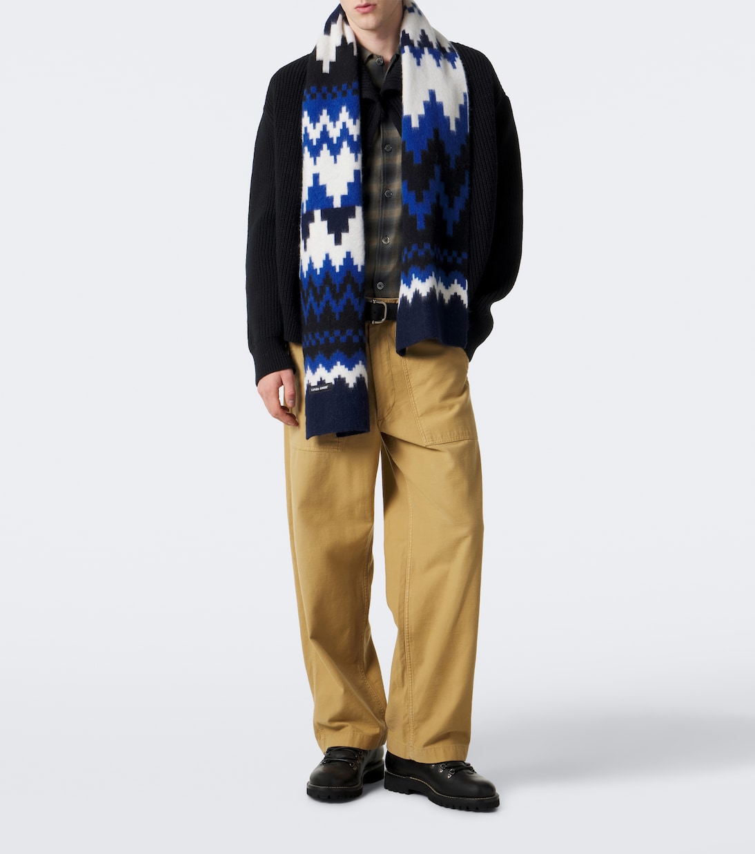 Canada Goose - Intarsia wool and alpaca scarf