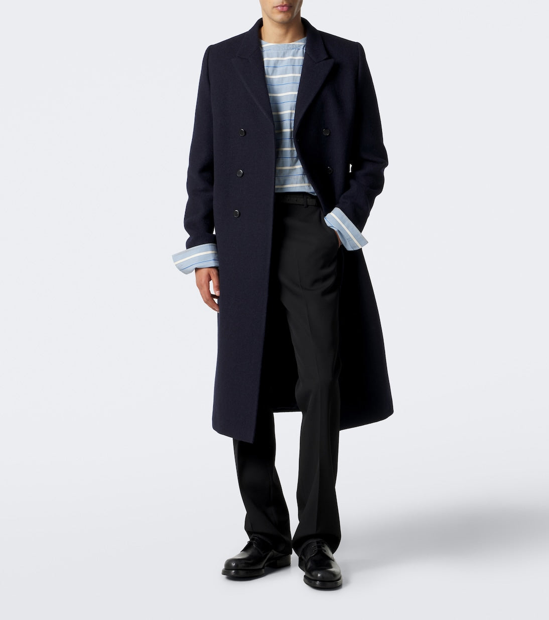 Prada - Double-breasted virgin wool coat