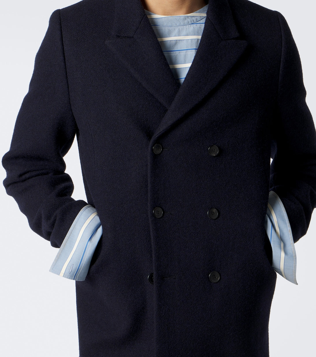Prada - Double-breasted virgin wool coat
