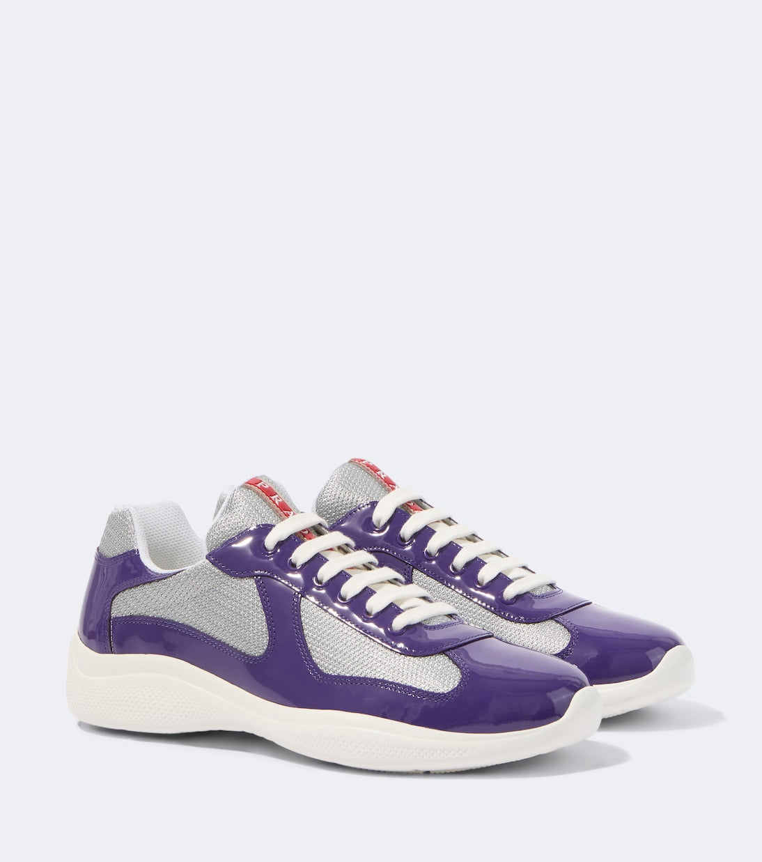 Prada - Prada America's Cup leather-trimmed sneakers
